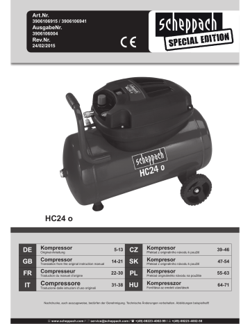 Scheppach HC24 O Használati Utasítás | Manualzz