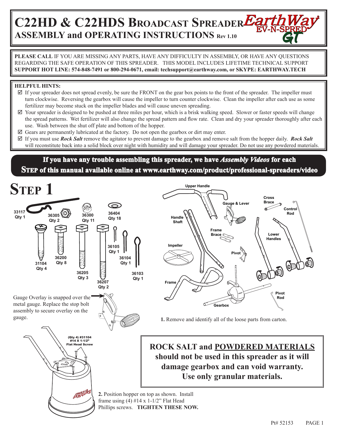 Earthway Ev N Spred C22hd Ev N Spred C22hds User Manual Manualzz