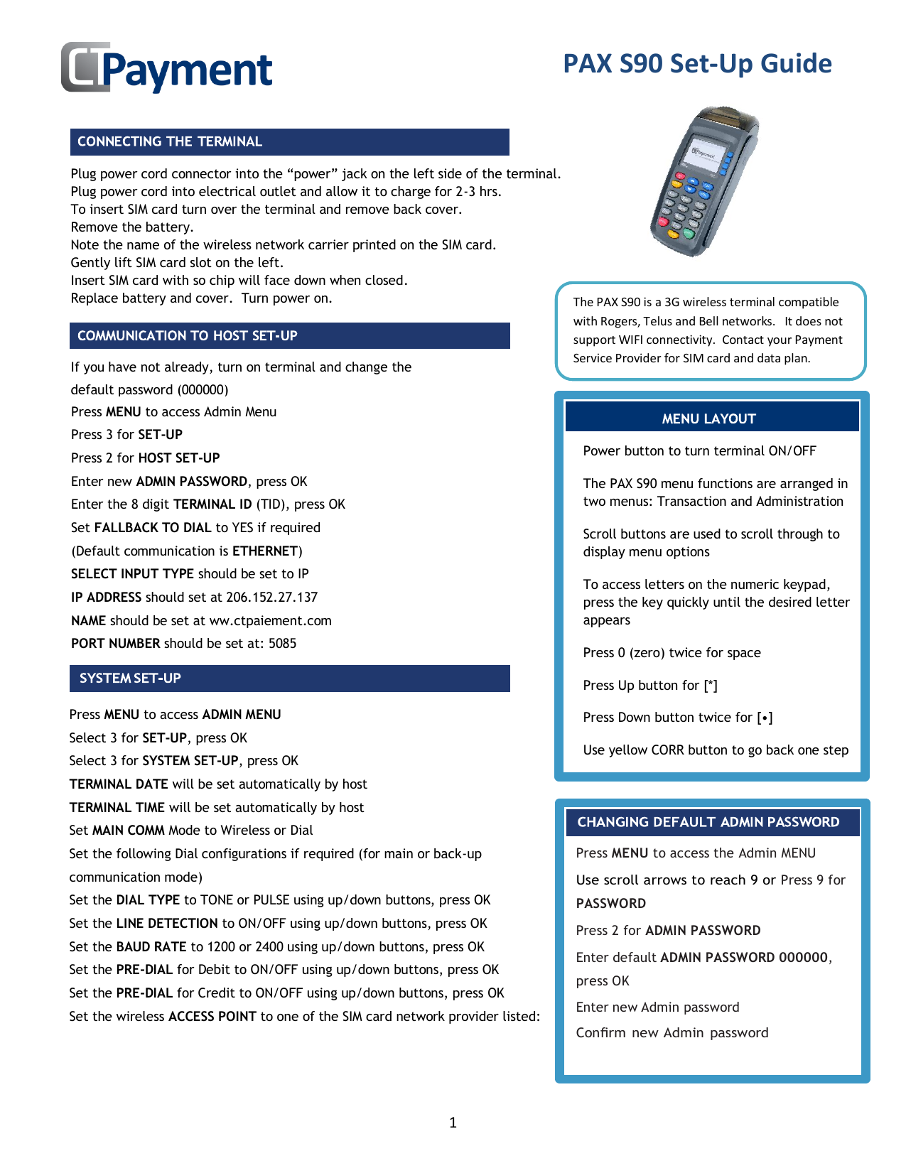 PAX S90 User manual | Manualzz