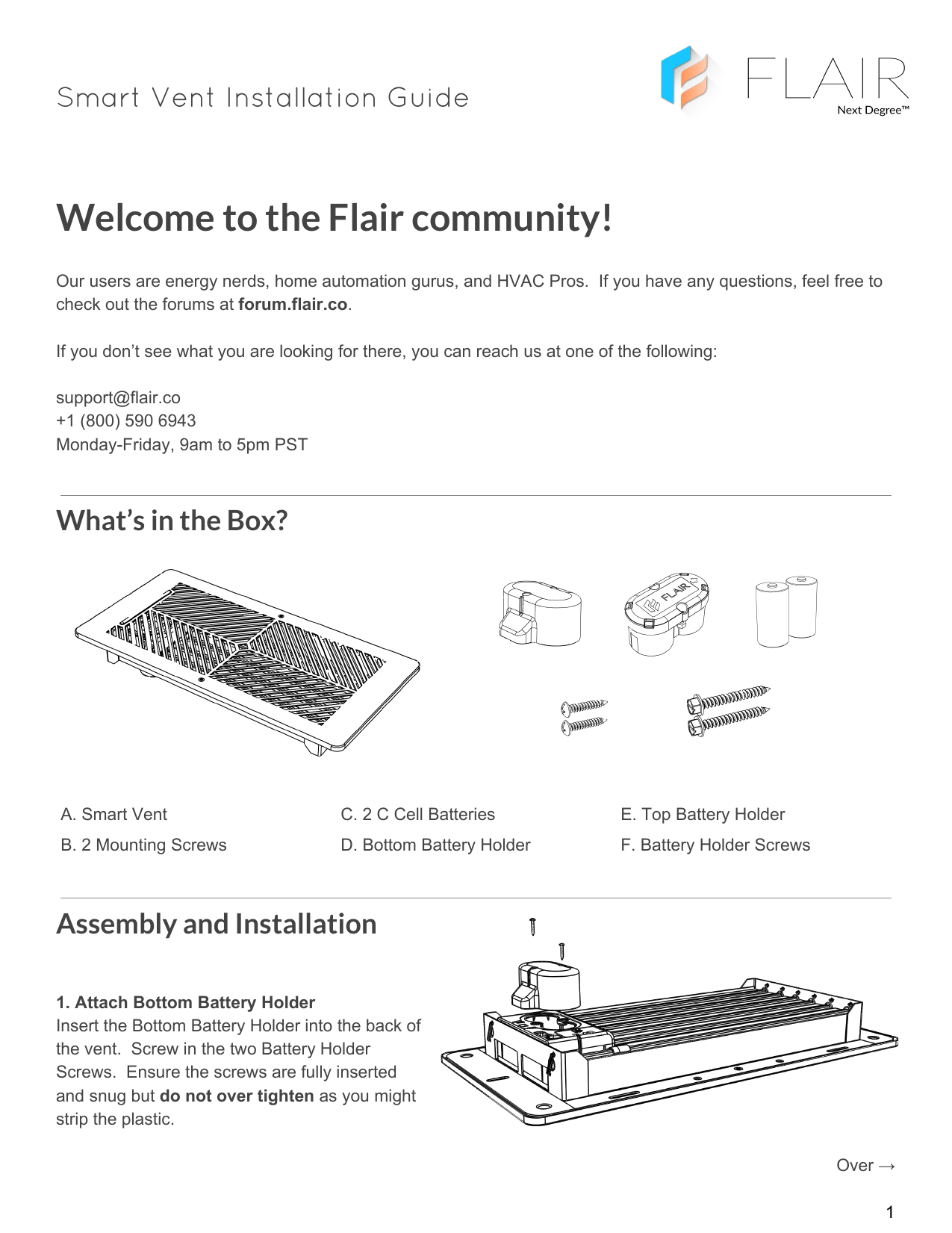 Flair Smart Vent Installation guide Manualzz