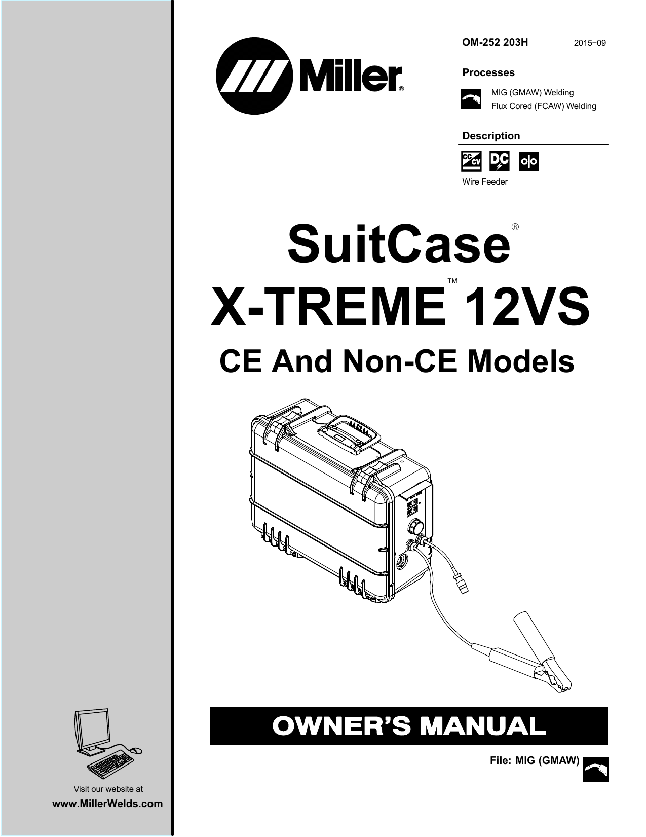 Miller Electric SuitCase X-TREME 12VS Owner's manual | Manualzz