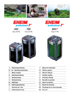 Eheim Professionel 3e 76 User Manual Manualzz Com
