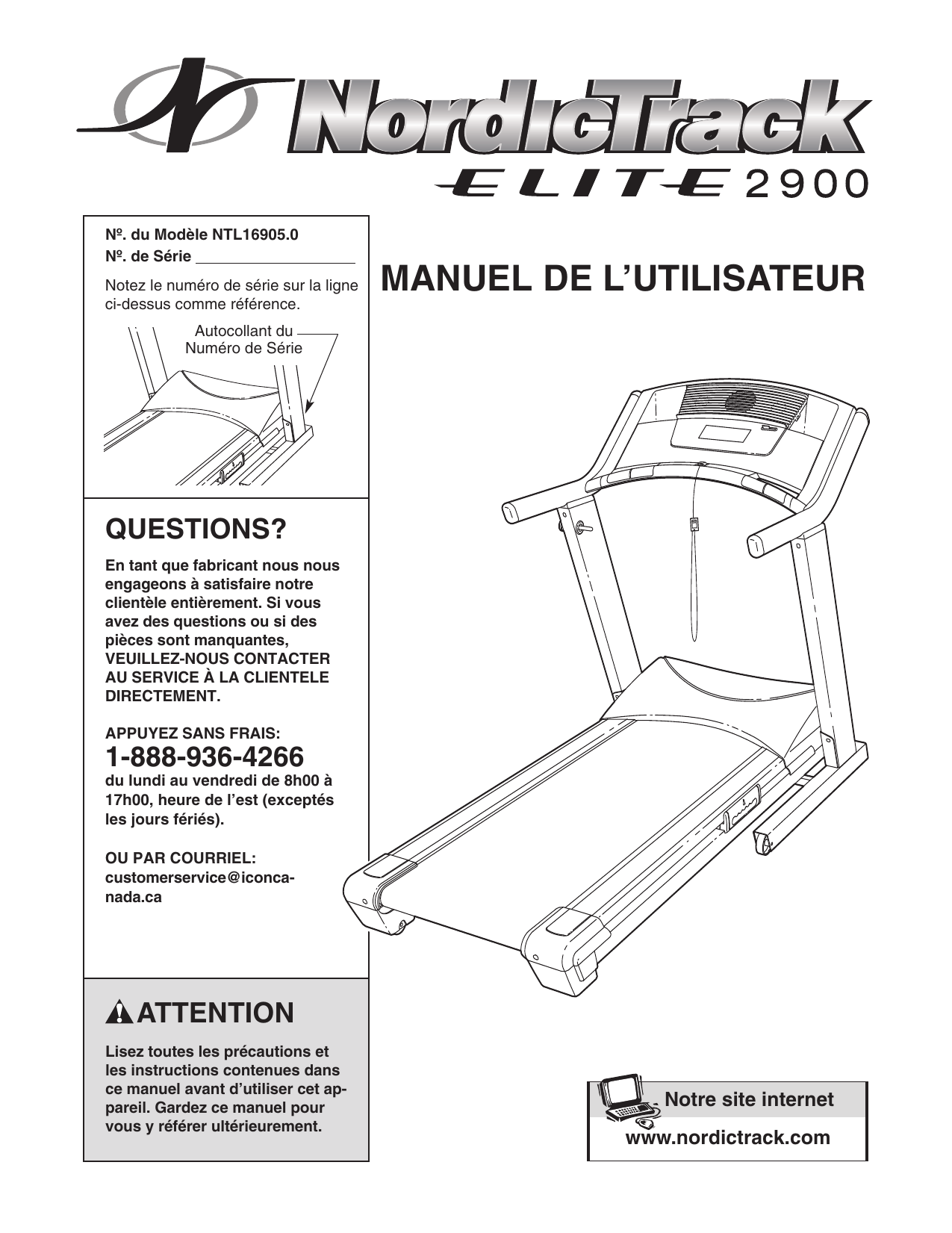 Nordictrack Elite 4200 Treadmill User Manual
