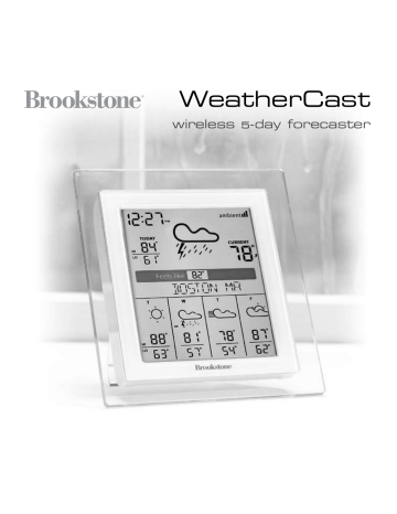 Brookstone WeatherCast Instruction Manual Manualzz