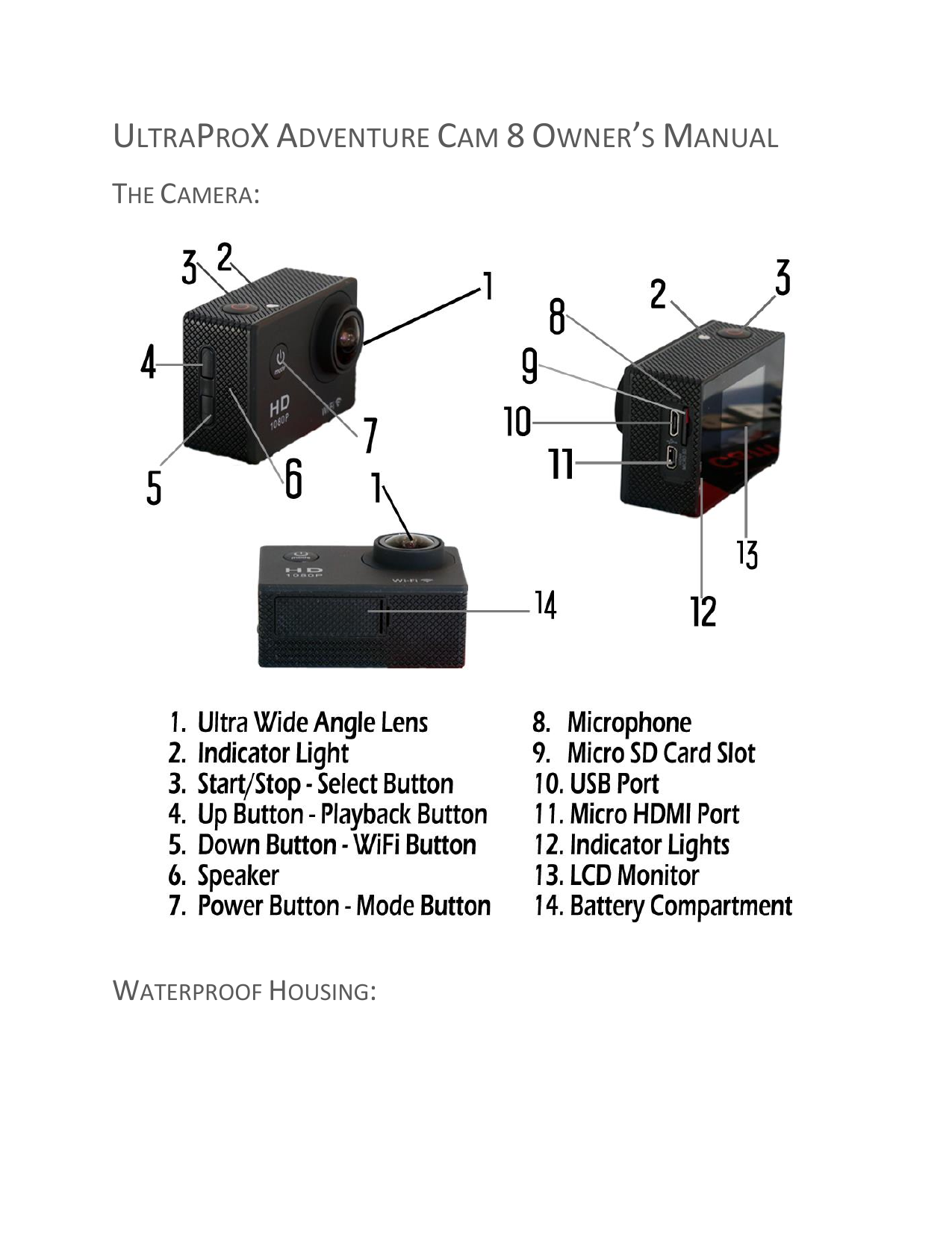 Ultraprox Adventure Cam 8 Owner S Manual Manualzz