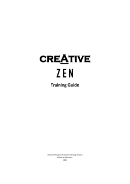 Creative Zen Portable Media Center Manual