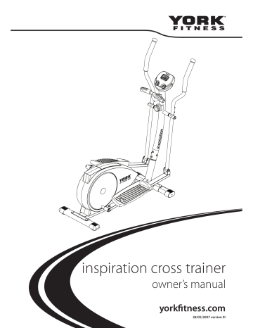 York Inspiration Cross Trainer Owner S Manual Manualzz