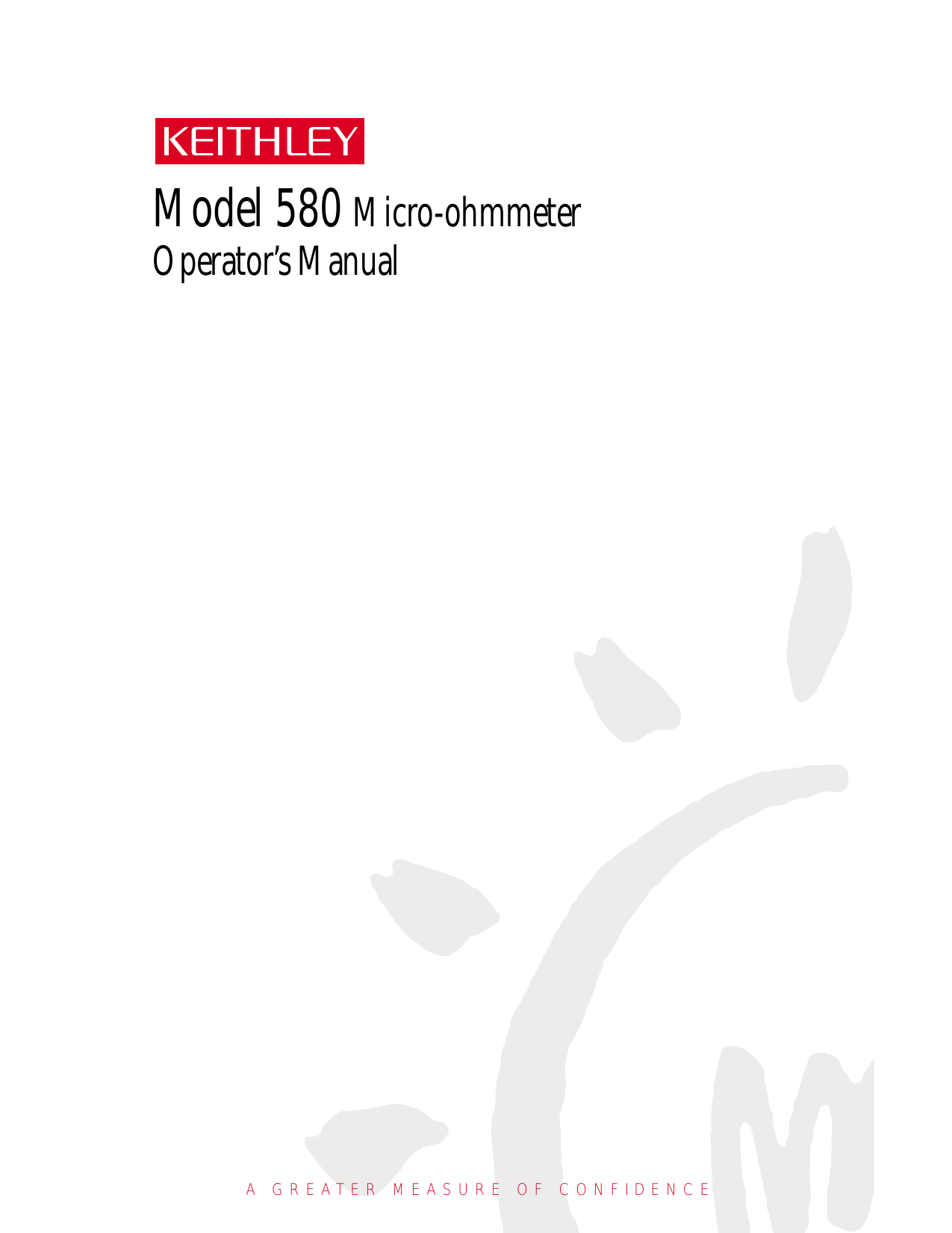 Keithley 580 User manual | Manualzz