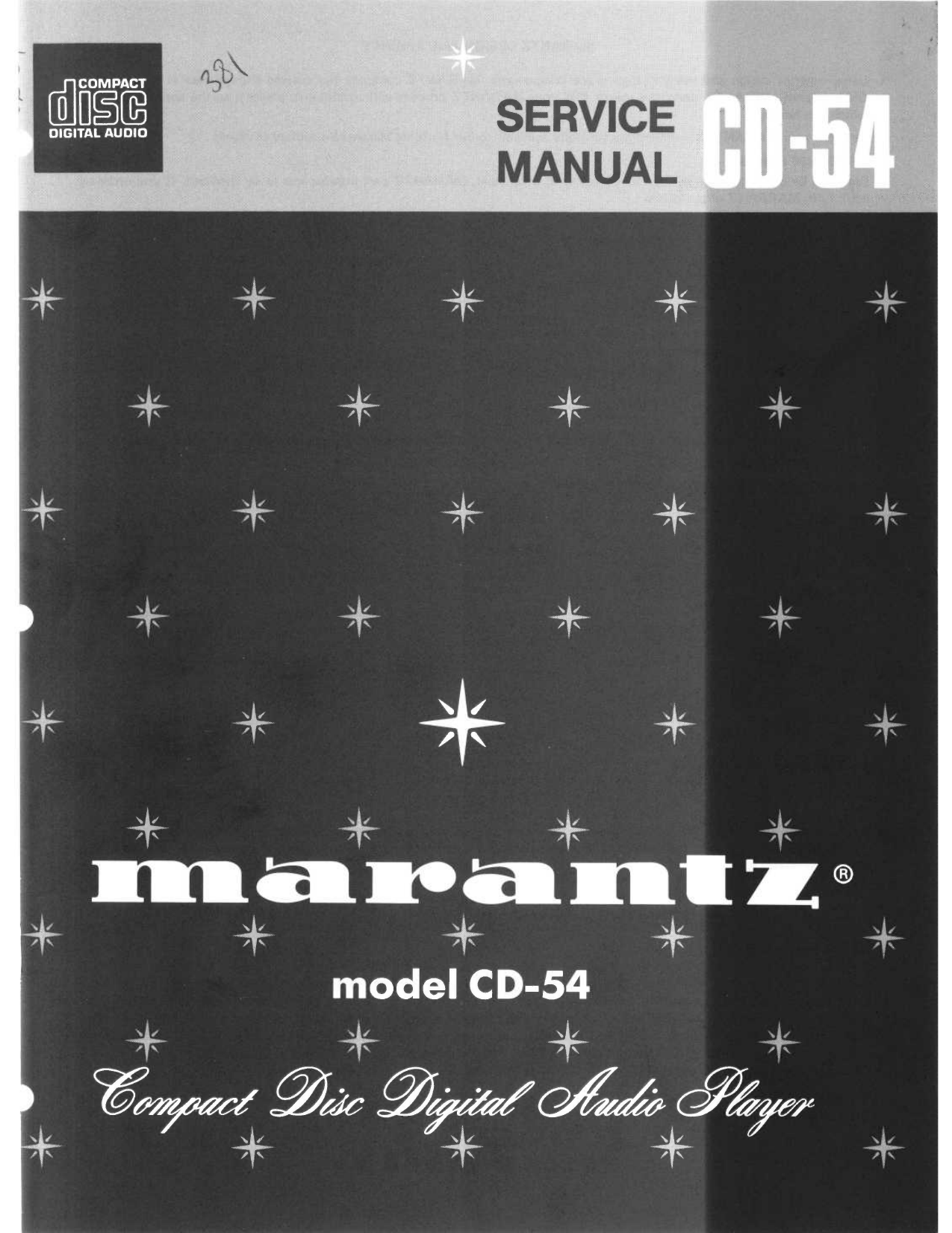 Marantz CD-54 Service Manual | Manualzz