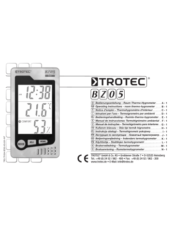 Trotec BZ05 Manuale Utente | Manualzz