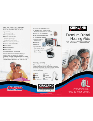 Kirkland Signature Premium Digital Hearing Aids User Manual | Manualzz