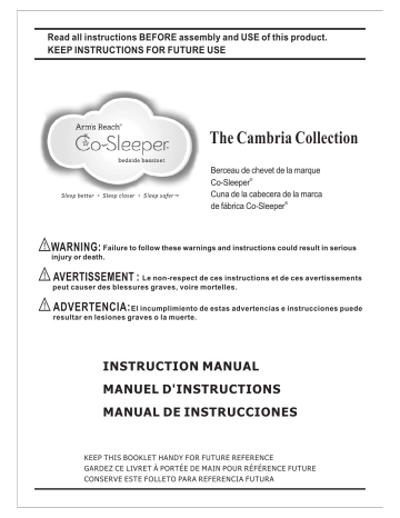 Arm S Reach Co Sleeper Cambria Collection Instruction Manual Manualzz Arm S Reach Co Sleeper Cambria, Arm S Reach Cambria Co Sleeper Bassinet Espresso White