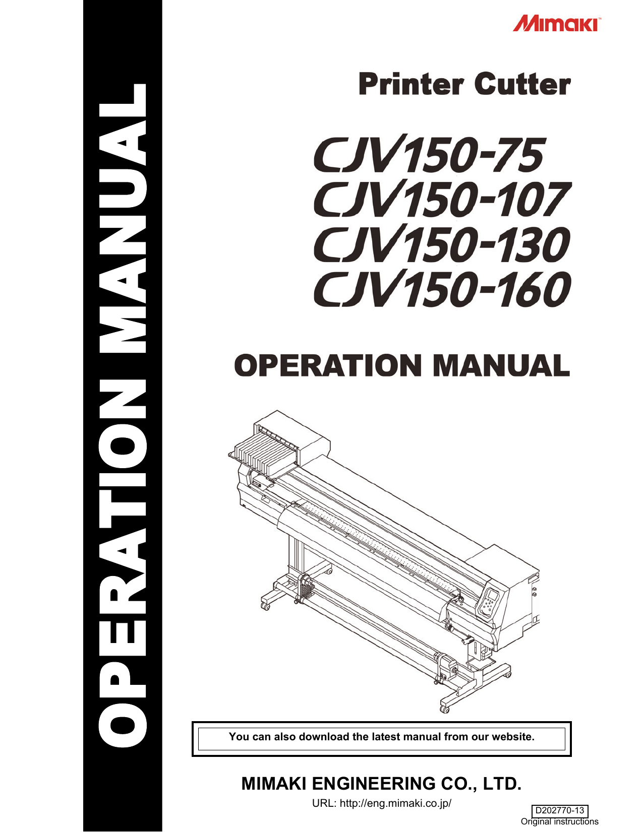 MIMAKI CJV150-75/107/130/160 CJV300-130/160 Service Manual maintenance manual 