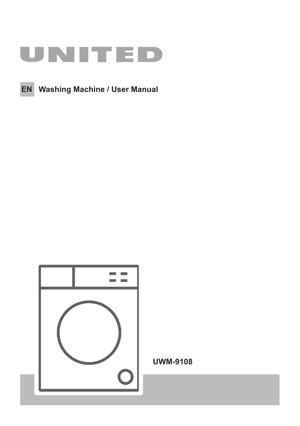 United UWM9108 9KG WASHING MACHINE Instructions Manualzz