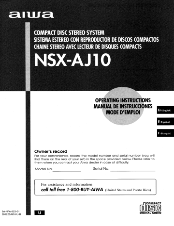 Aiwa NSX-AJ10 Owner Manual | Manualzz