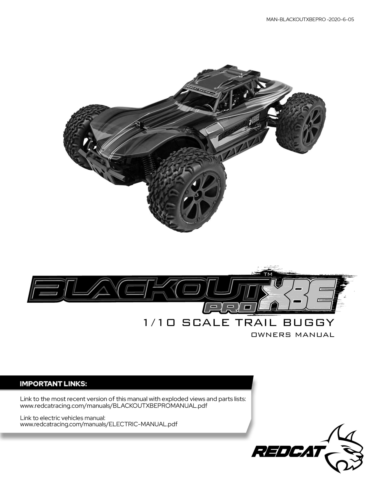 redcat blackout xte pro manual