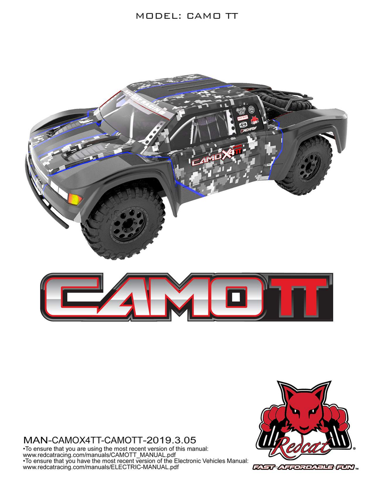 Redcat Racing Camo TT Pro Shock Tower with Body Mount 