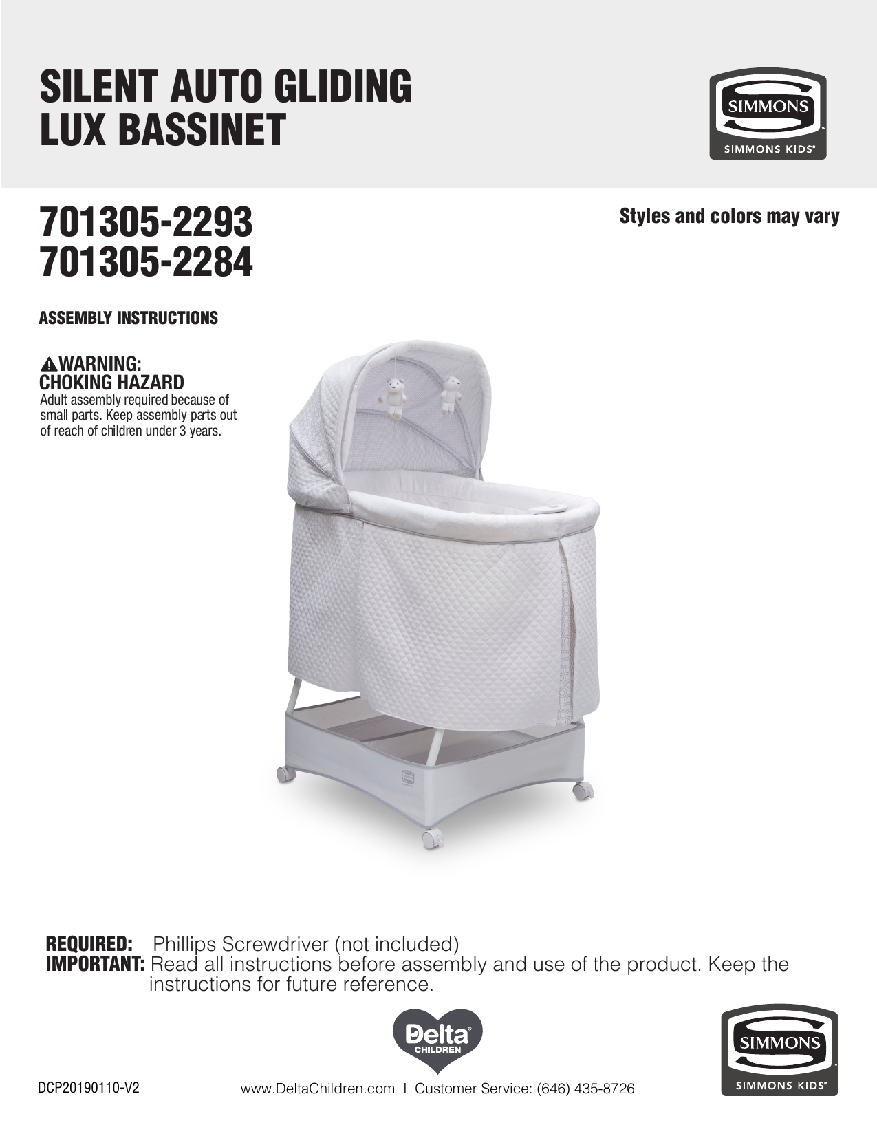 Silent auto hotsell gliding deluxe bassinet