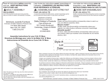 Delta Children Paloma 4 In 1 Convertible Crib User Manual Manualzz