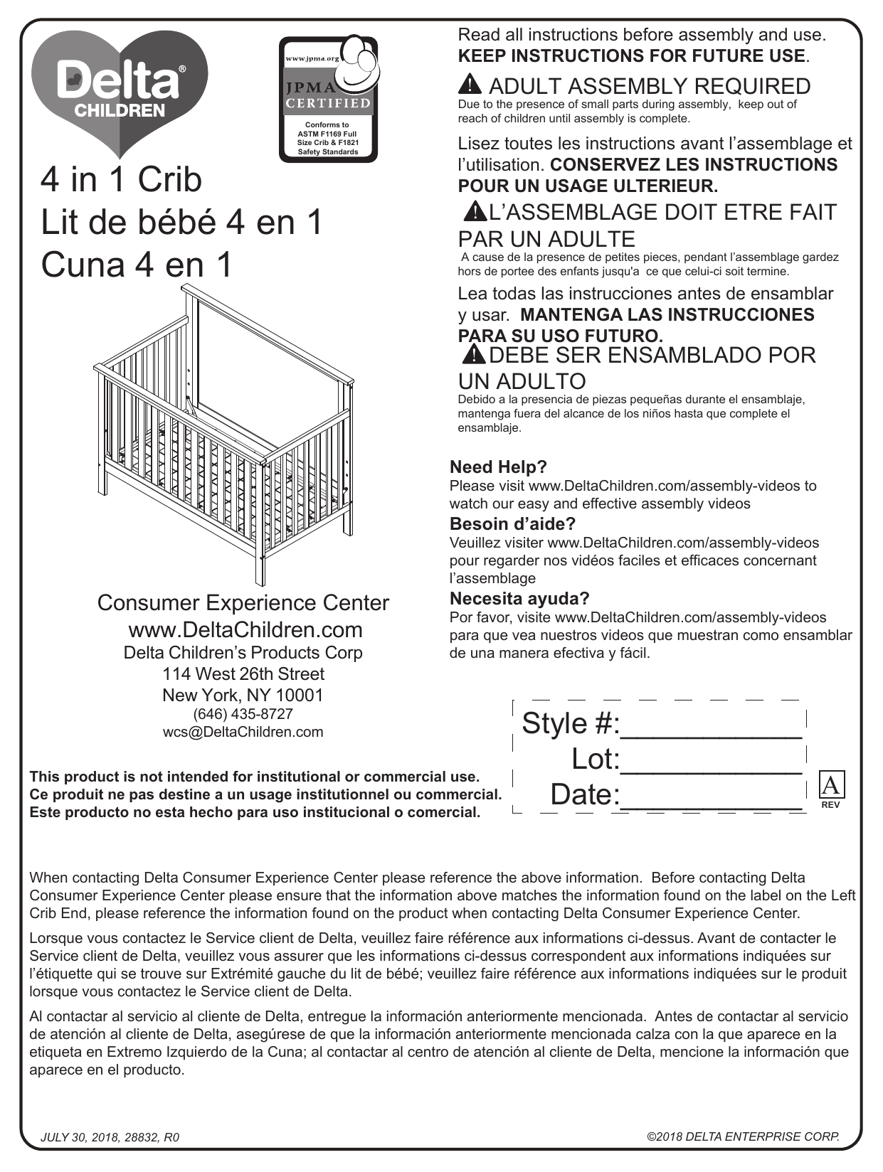 Delta middleton clearance crib