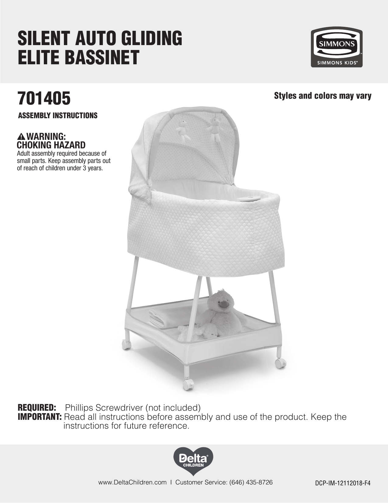 Simmons kids on sale auto gliding bassinet