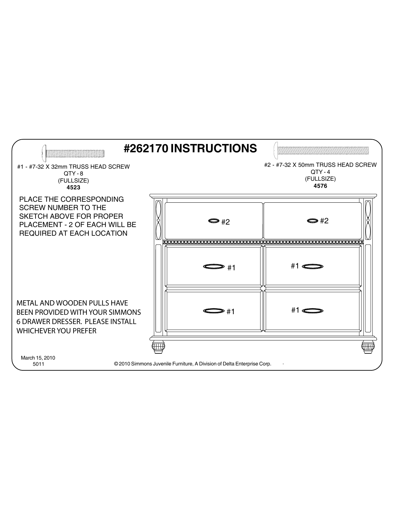 Delta Children Vancouver Double Dresser Assembly Instructions Manualzz