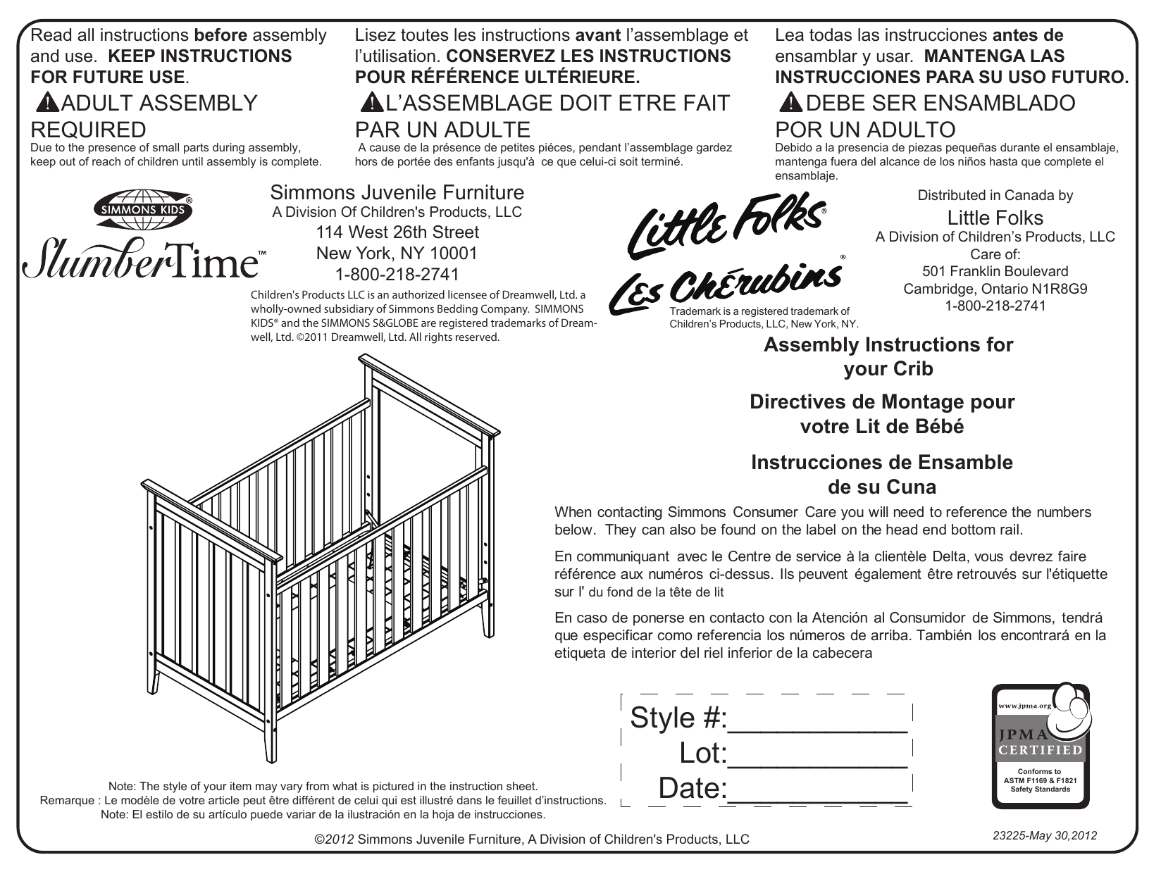 Delta 4 In 1 Crib Instructions Manual