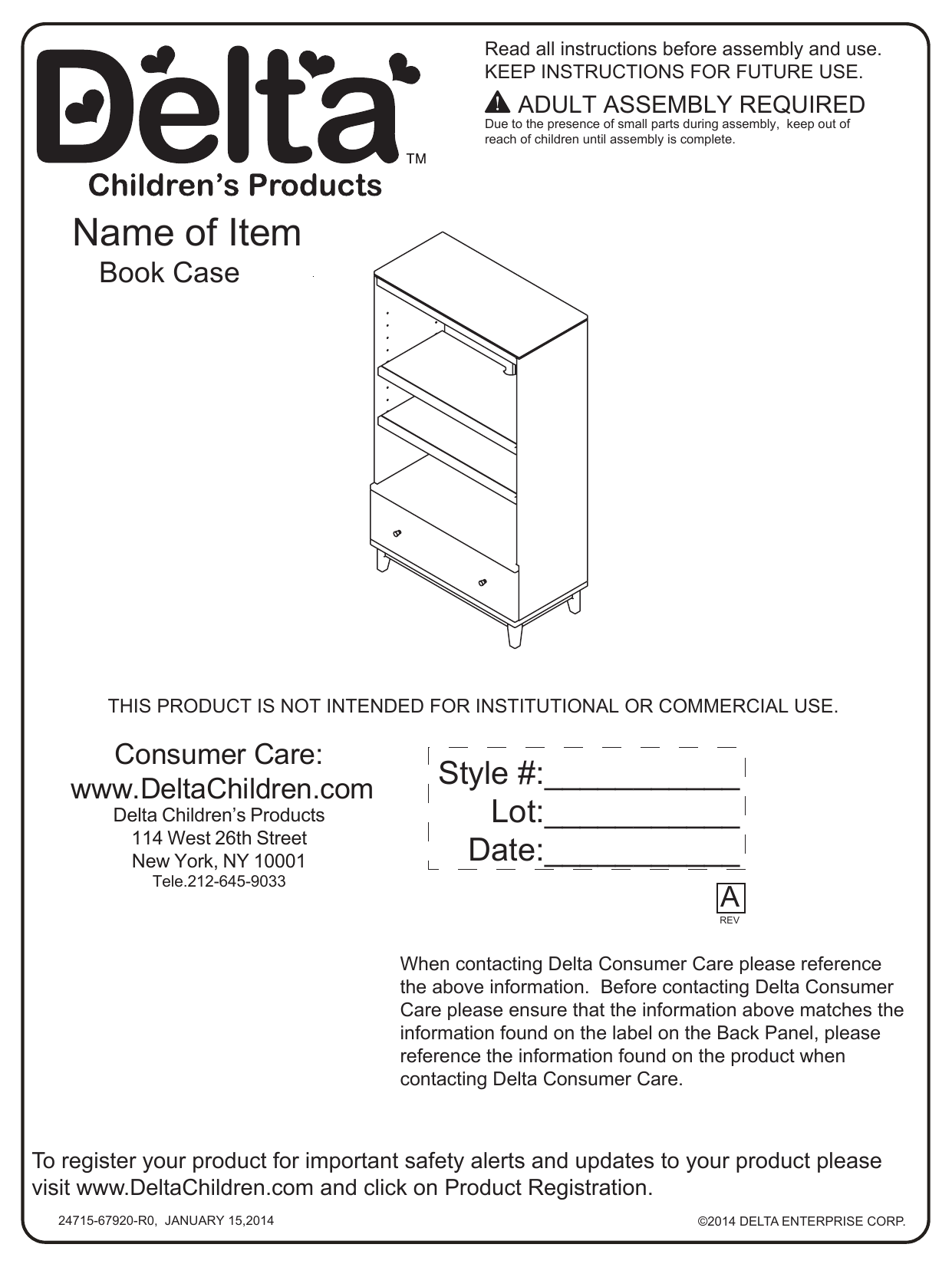 Delta Children Tribeca Bookcase Assembly Instructions Manualzz