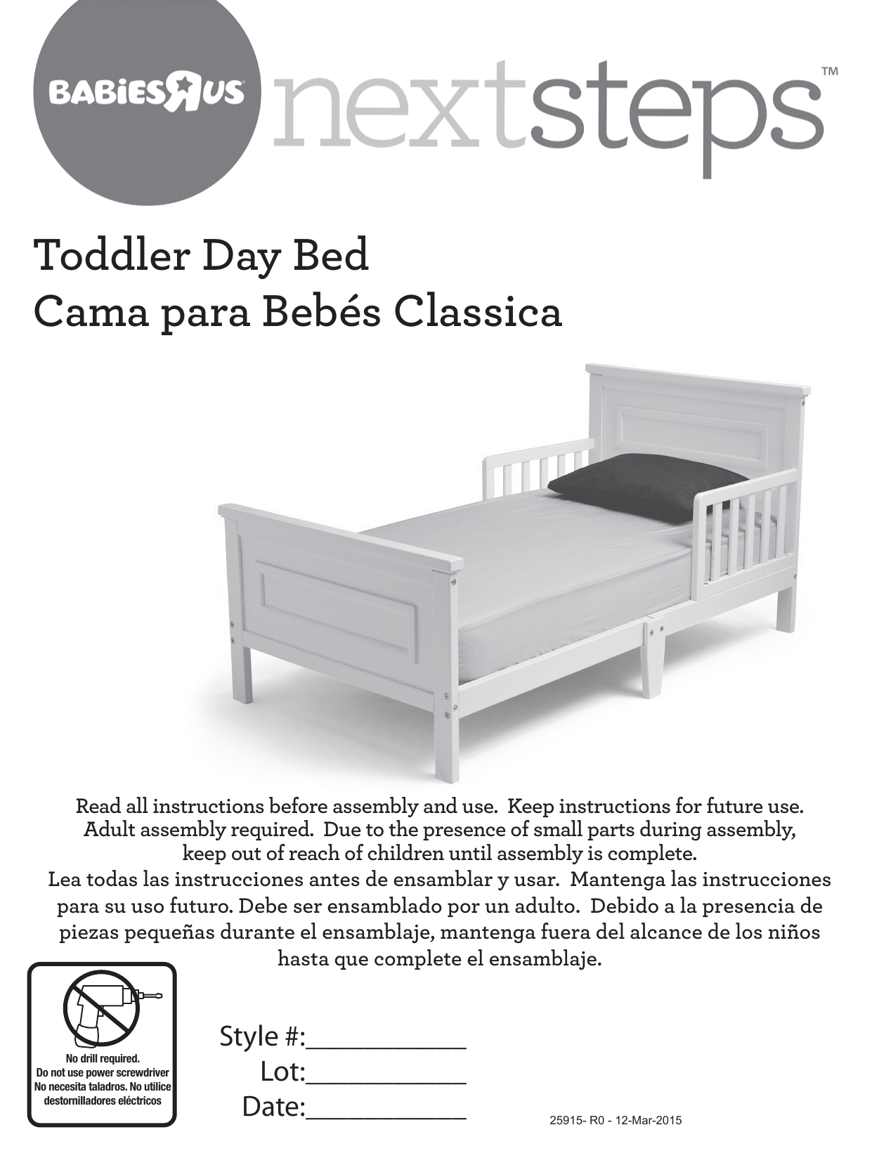 Delta Children Next Steps Toddler Bed Assembly Instructions Manualzz