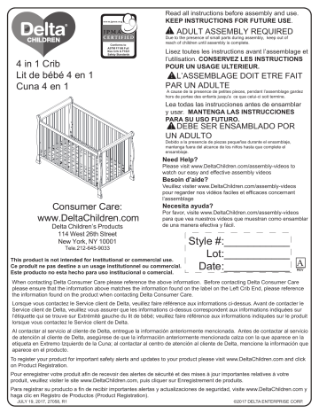 Delta riverside 4 in 1 outlet crib