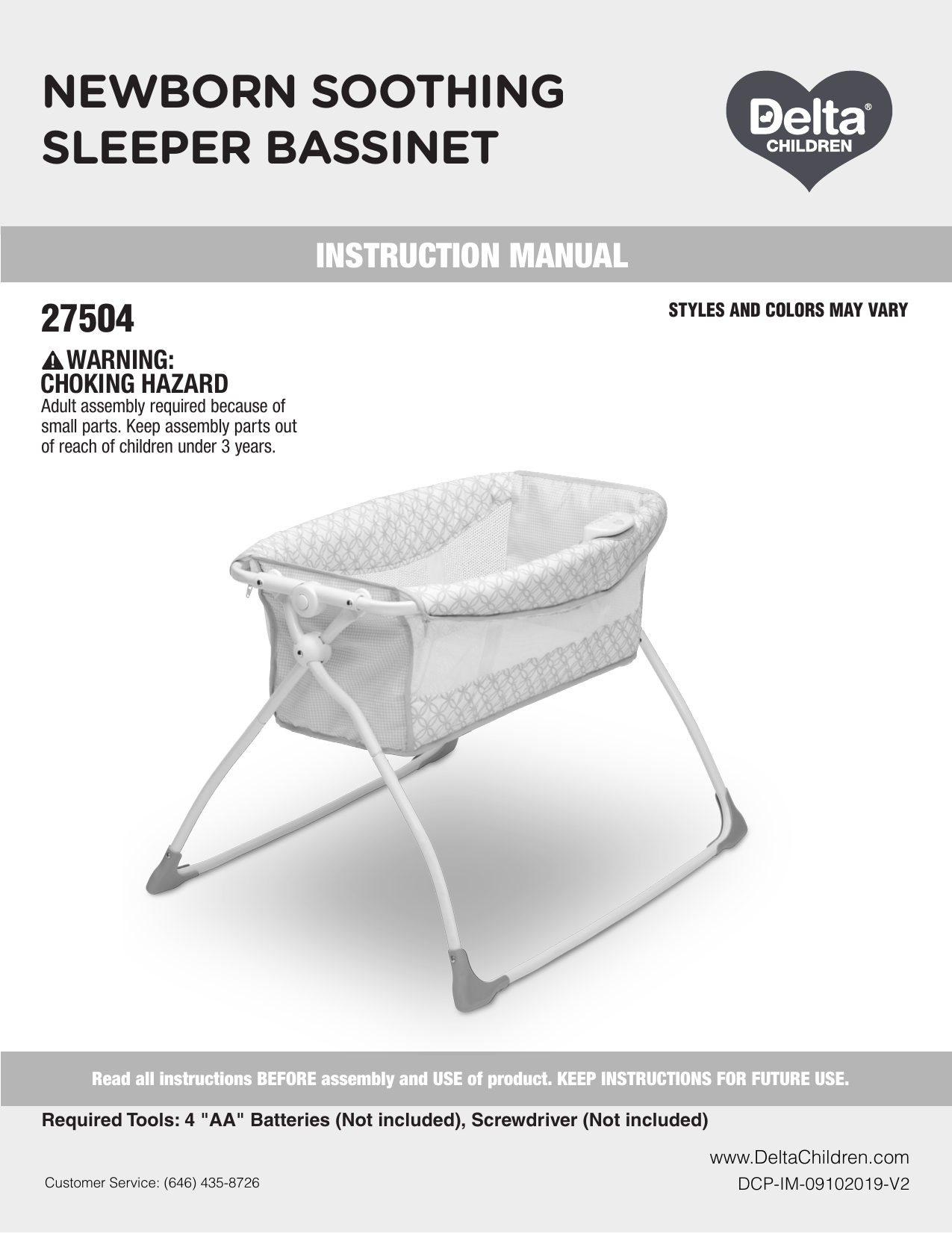 Delta Children Newborn Soothing Sleeper Assembly Instructions