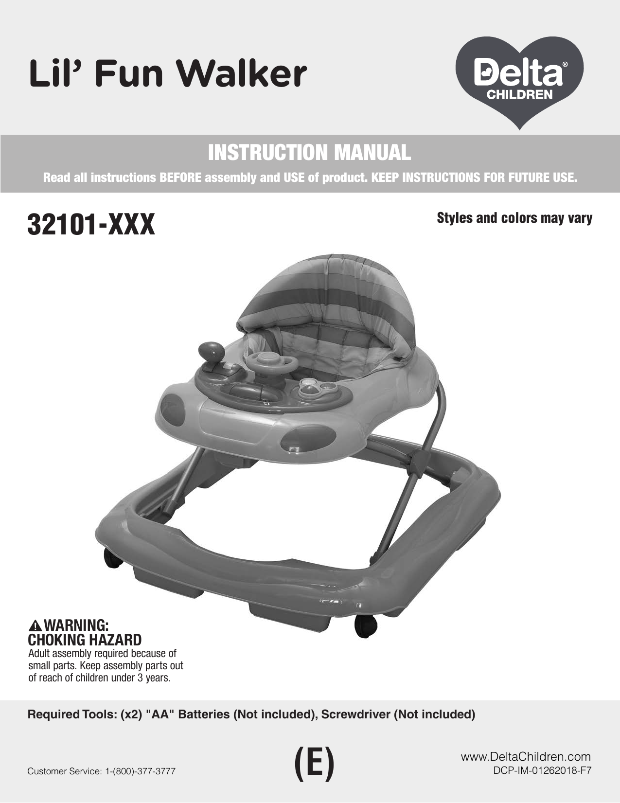 Delta Children Lil’ Fun Activity Walker Assembly Instructions Manualzz