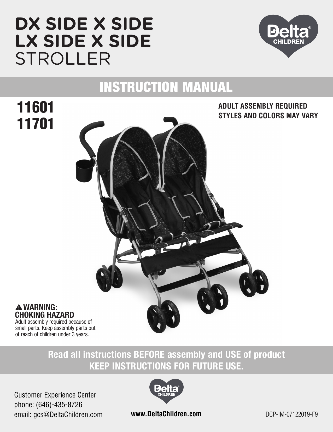 Delta dx side outlet by side stroller