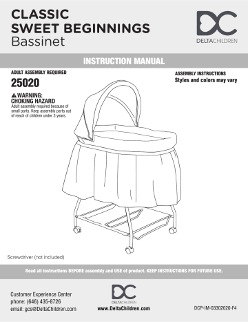 Delta children classic hotsell sweet beginnings bassinet