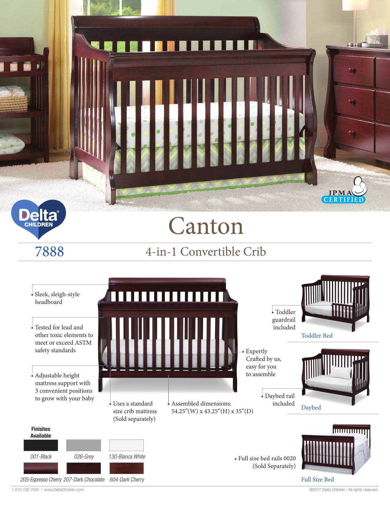 Delta canton 4 in 1 outlet crib