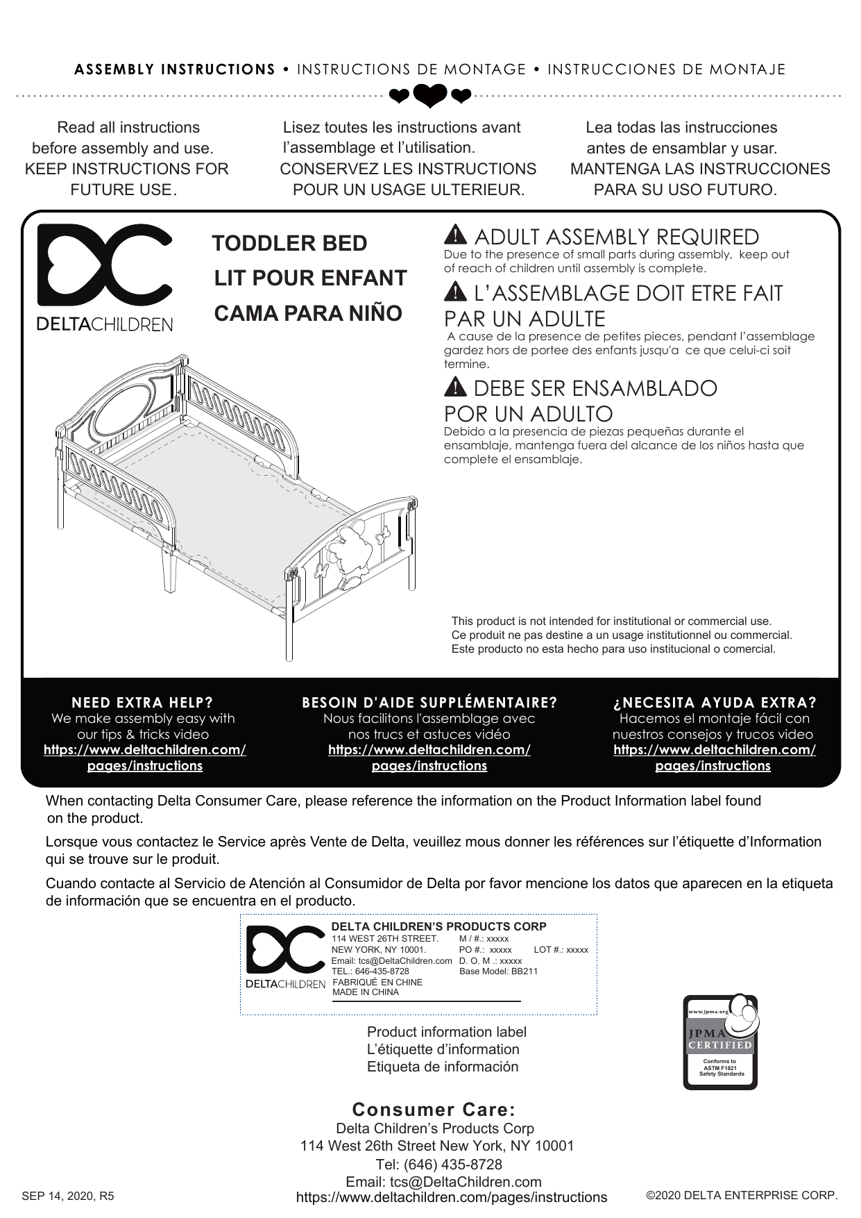 simplicity todler bed 8676c instruction manual