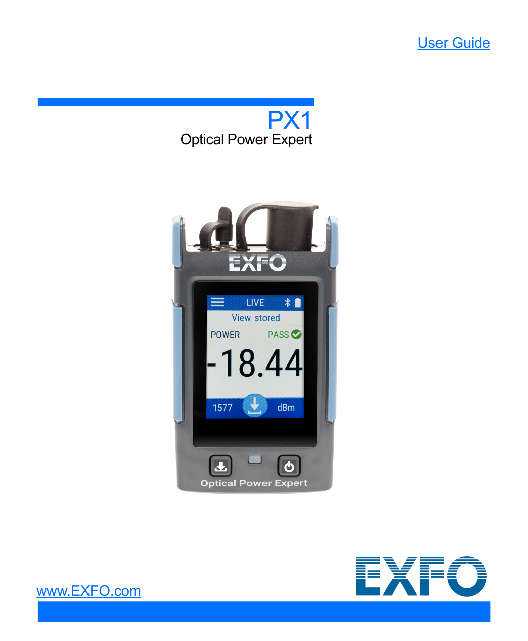 EXFO Optical Power Expert PX1 User Guide Manualzz