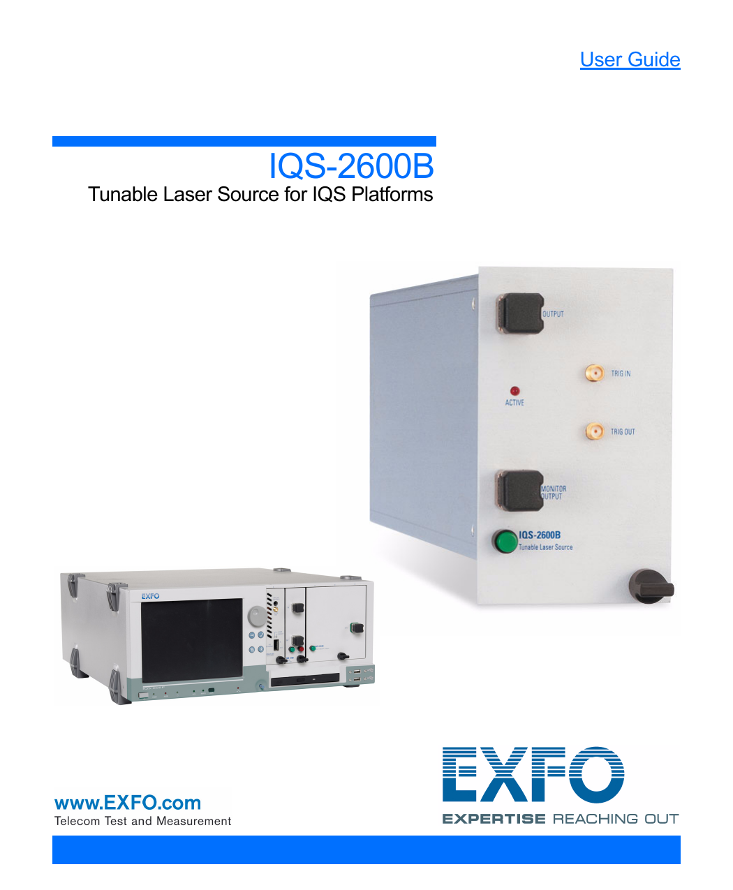 EXFO IQS-2600B Tunable Laser Source For IQS Platforms User Guide | Manualzz