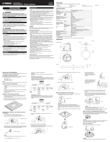 Yamaha VXC4W Owner Manual | Manualzz