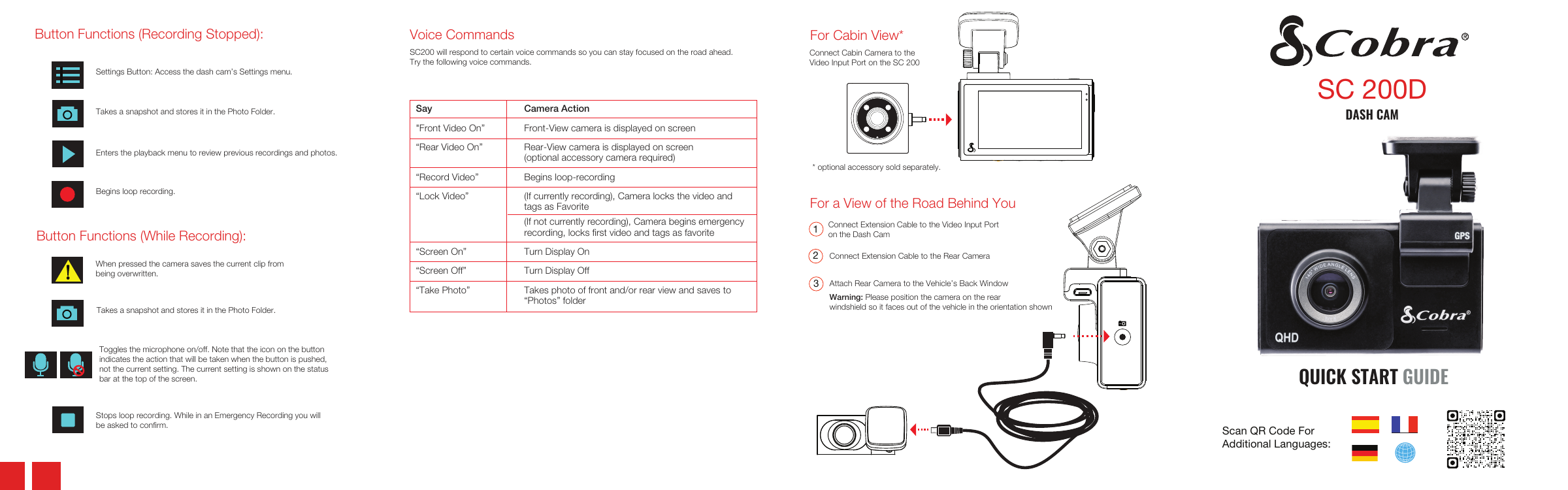 Cobra SC 200D • SC Series - Dash Cam Owner Manual | Manualzz