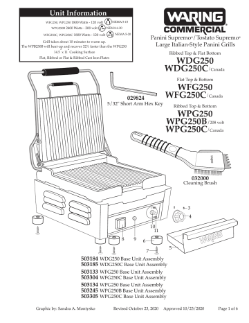 Waring Commercial Double Italian-Style Panini Supremo® Grill – 240V