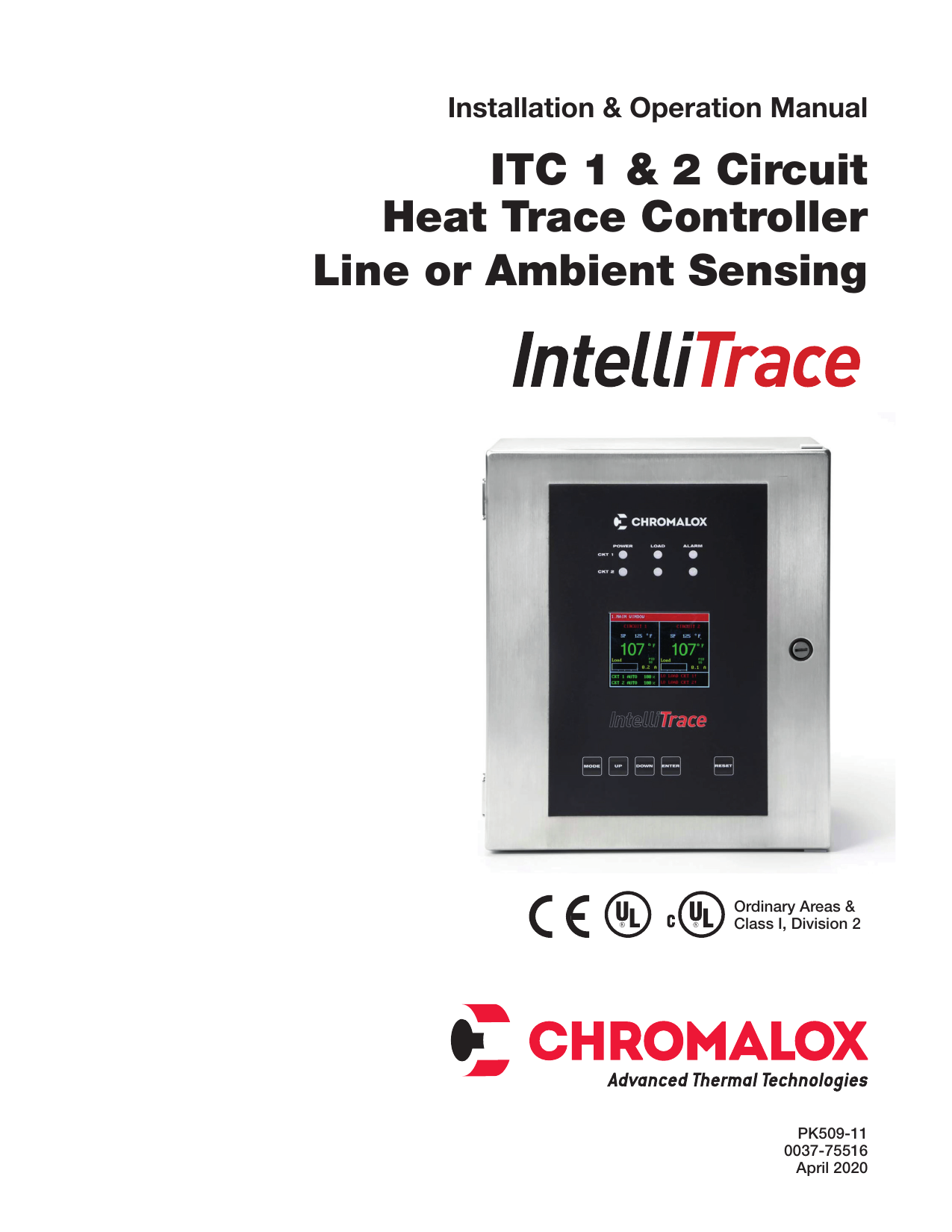Chromalox ITC1 & ITC2 Heat Trace Panel Installation and Operation