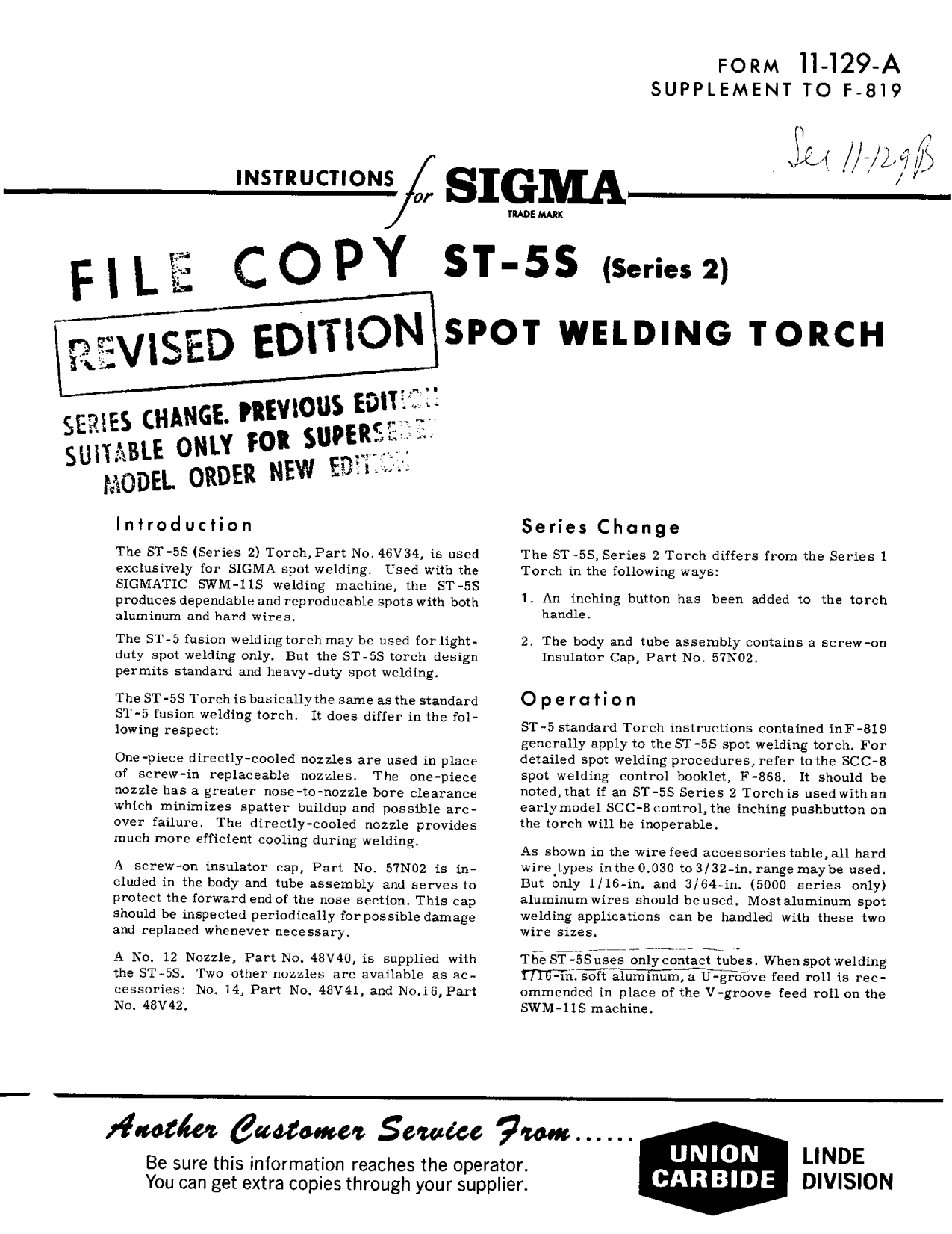 Esab Sigma St 5s Series 2 Spot Welding Torch Troubleshooting Instruction Manualzz