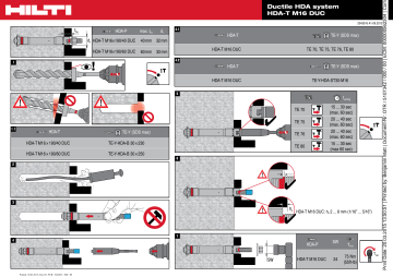 4 X Hilti Ancoraggio Hda-P 30 M16x190/60 Vorsteckanker
