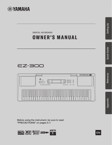 Yamaha EZ-300 Owner's manual | Manualzz