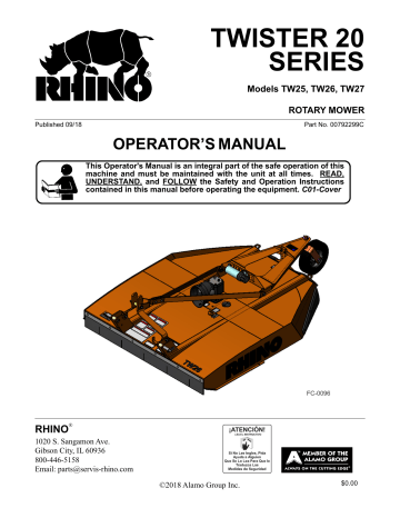 Rhino Twister 20 Series User Manual Manualzz