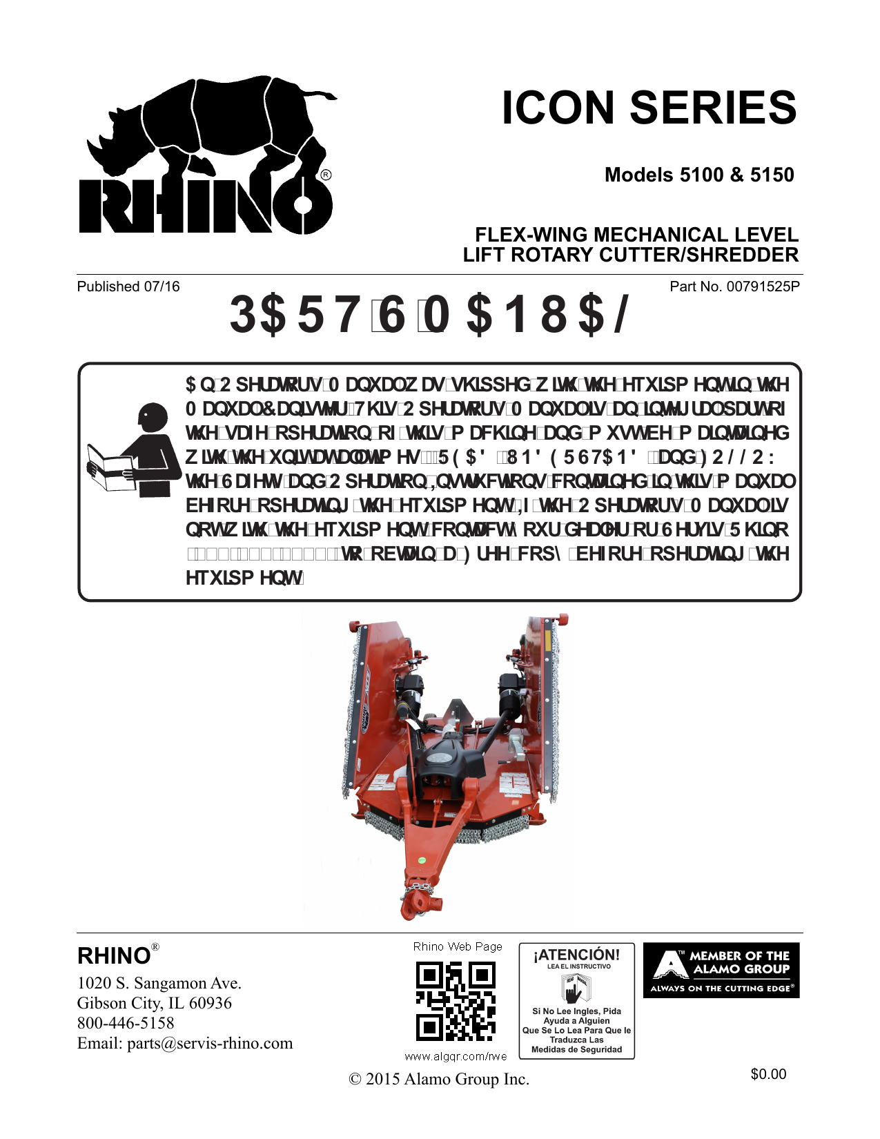 Rhino 5000 Series Rotary Cutters Flex-Wing Parts Book | Manualzz
