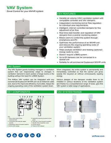 Airflow Router for VAV System Product specification | Manualzz