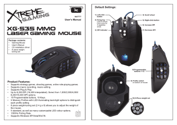 Xtreme Gaming Mmo Wired Gaming Mouse User Manual Manualzz Xtreme Gaming Mmo Wired Gaming Mouse User Manual Manualzz