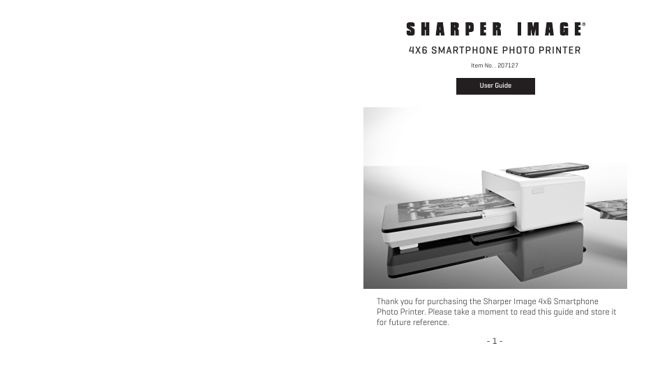 Portable Photo Printer by Sharper Image @